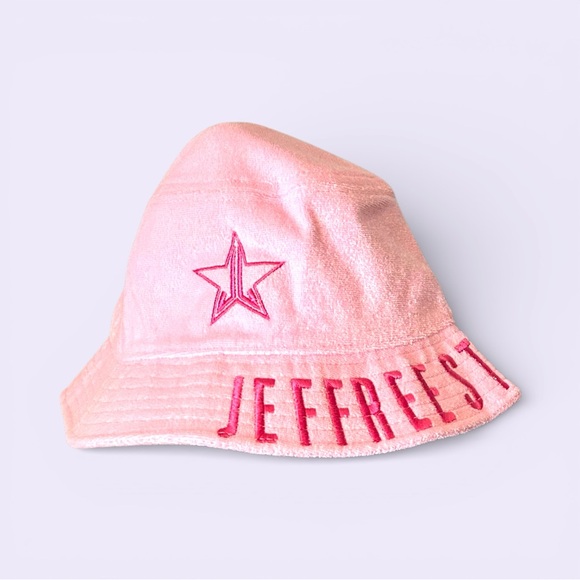 Jeffree Star Pink Fleece Embroidered Bucket Hat NWOT - Picture 2 of 7